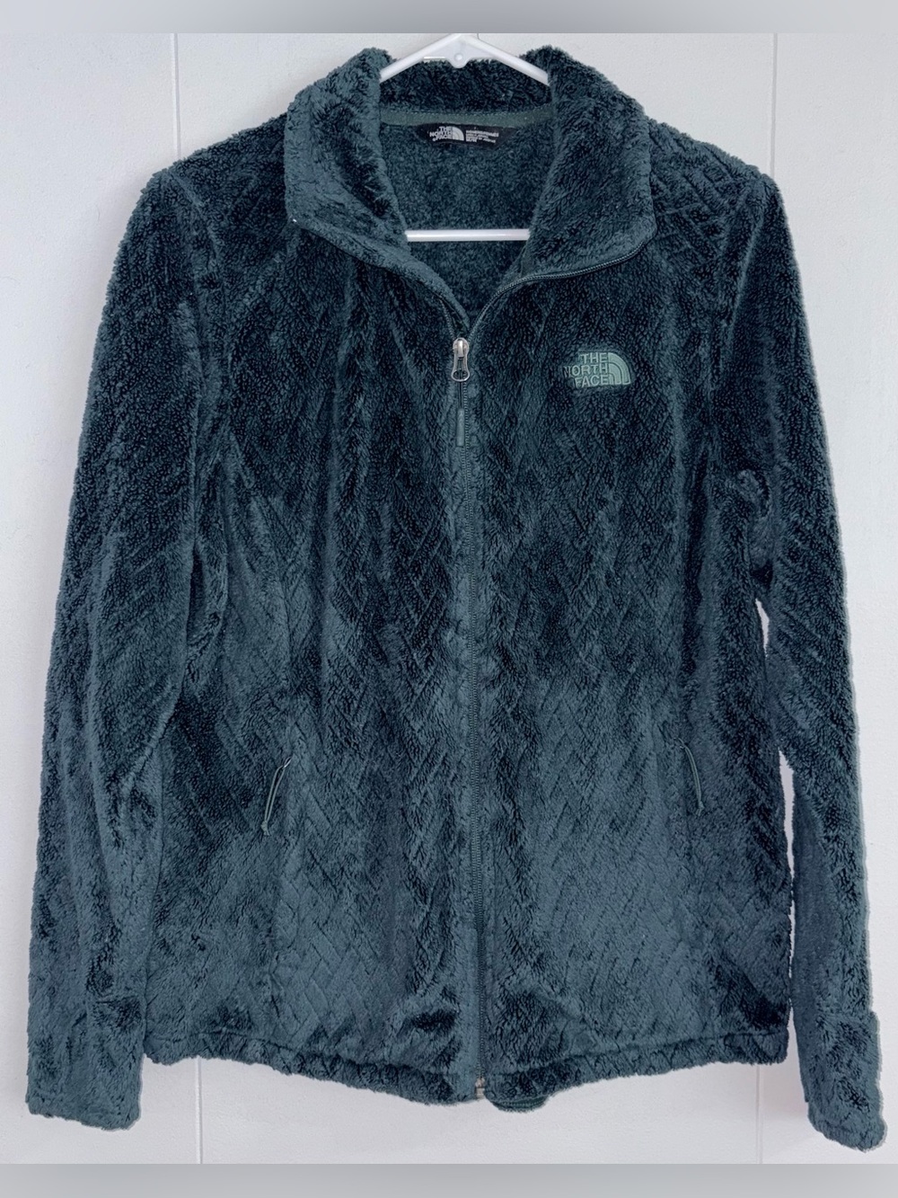 The North Face Osito 2 Women’s M Green Plush Fleece Full Zip Jacket Outdoor